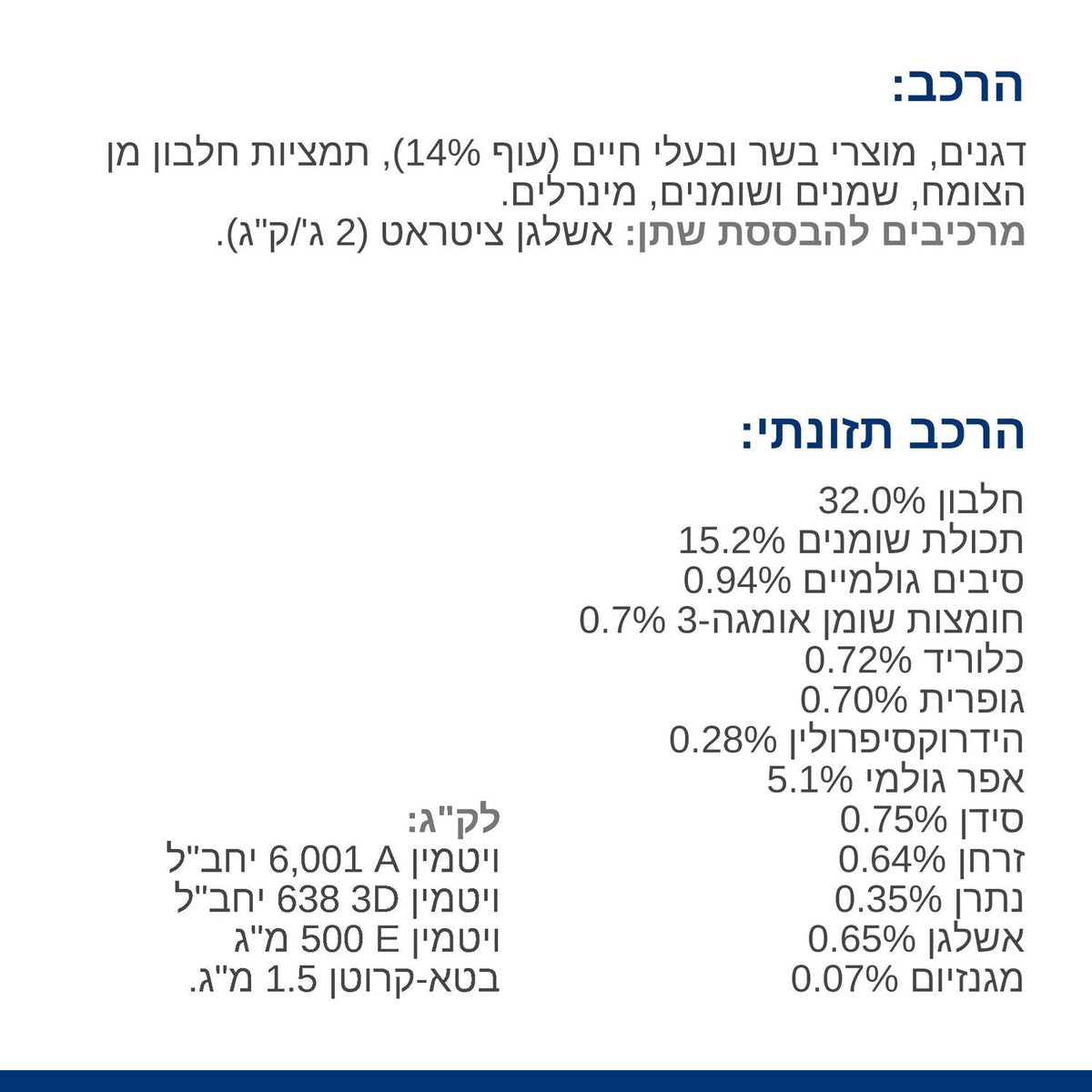 הילס C/D רפואי לחתול מולטיקייר