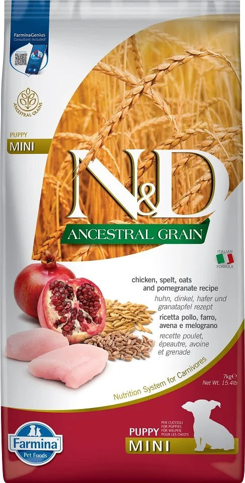 ND כלב גור מיני אנסס עוף רימון 7 ק"ג