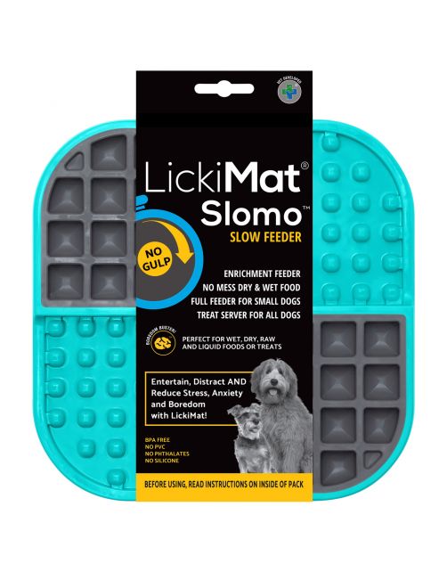 Licki Mat - Slomo משטח ליקוק והאכלה איטית ג.ק בצבע טורקיז