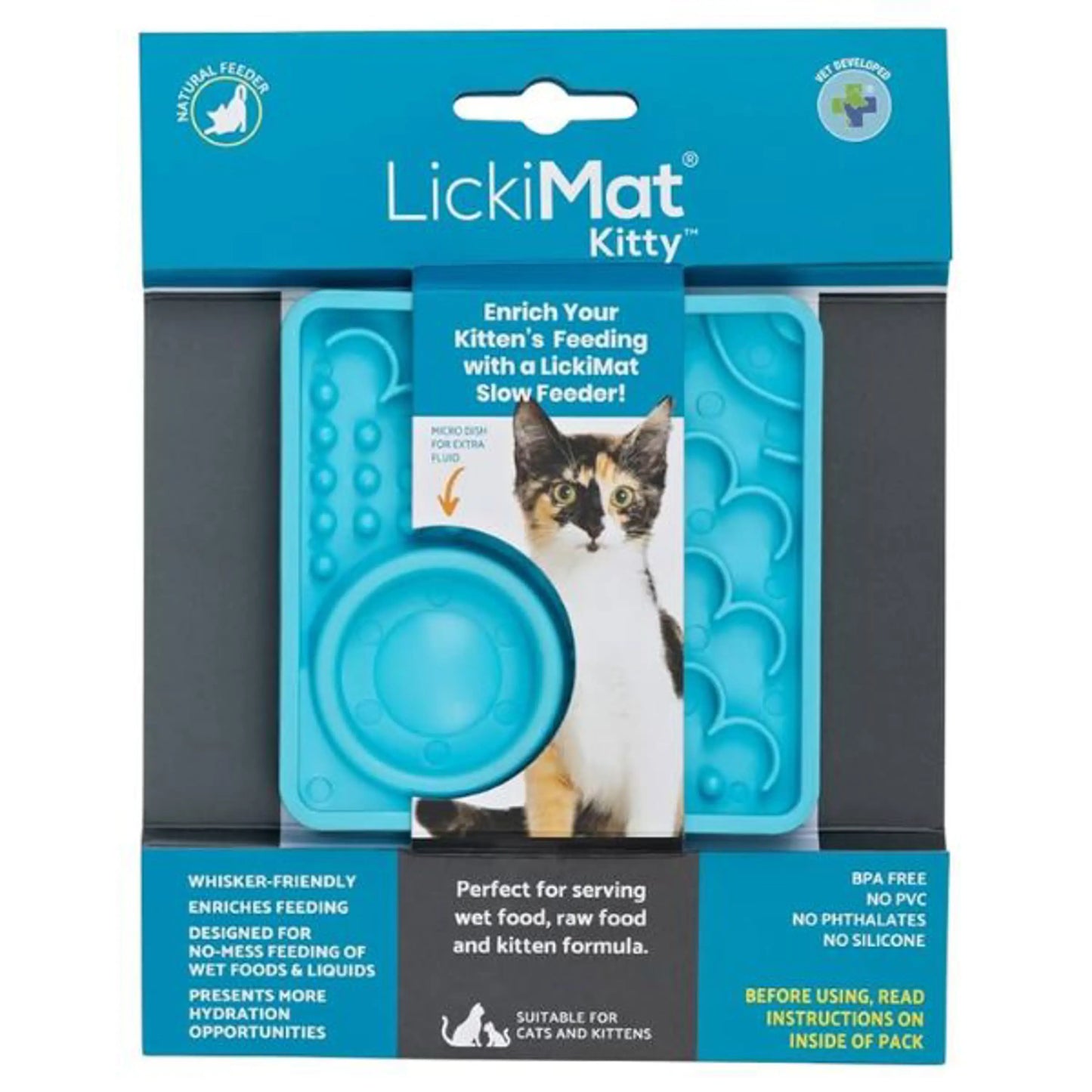 Licki Mat - Kitty משטח ליקוק והאכלה אינטרקטיבי לגורי חתולים