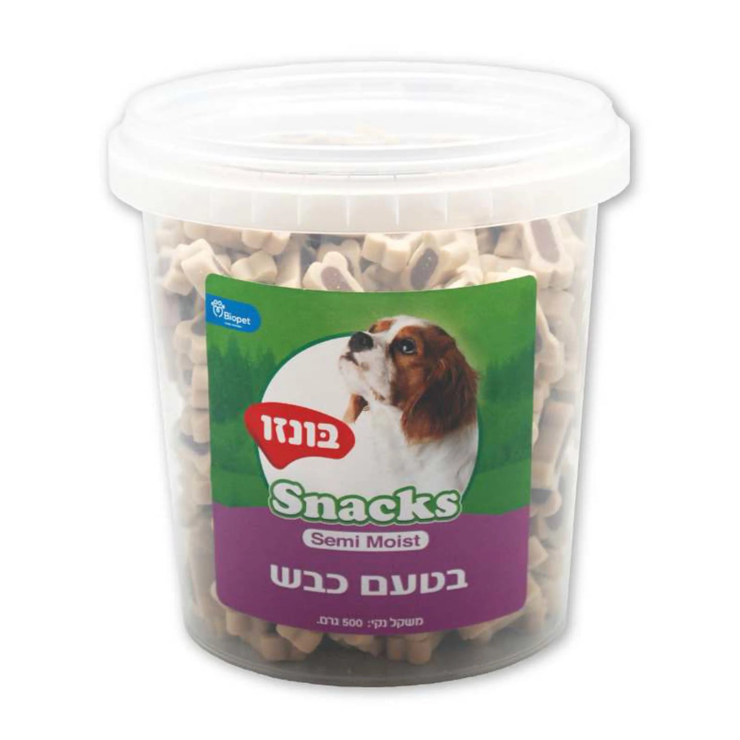 חטיף בונזו  לכלב SEMI MOIST בטעם כבש 500 גרם